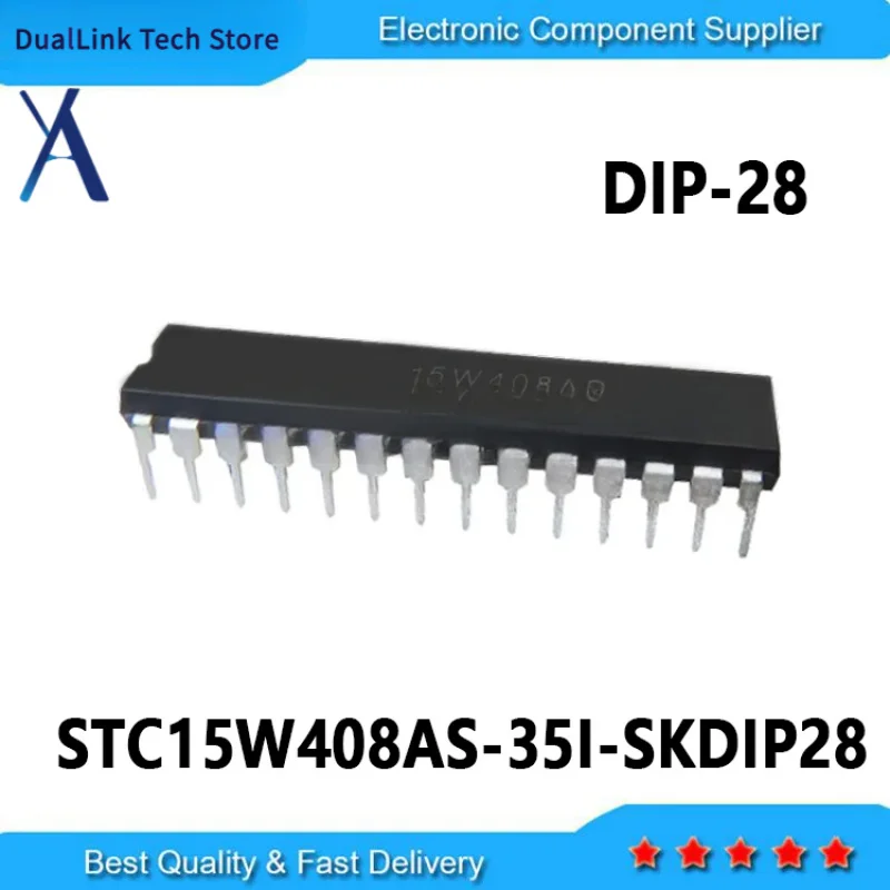 

10PCS New and Original STC15W408AS-35I-DIP28 STC15W408AS DIP-28 STC15W408AS-35I-SKDIP28