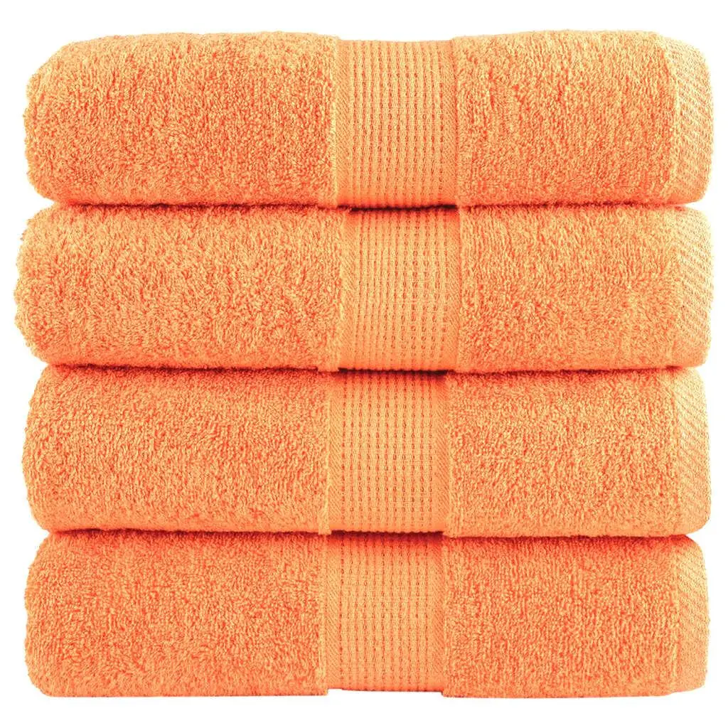 Solund Premium Orange Soap Towels - 4 Pack, 30x30 cm, 600 GSM Absorbent Cloths