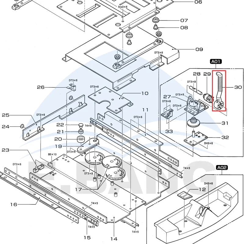 340D889245 350/355/370/390 Laser Digital Printing Machine Carton Green Handle Replacement Parts Accessory Unit
