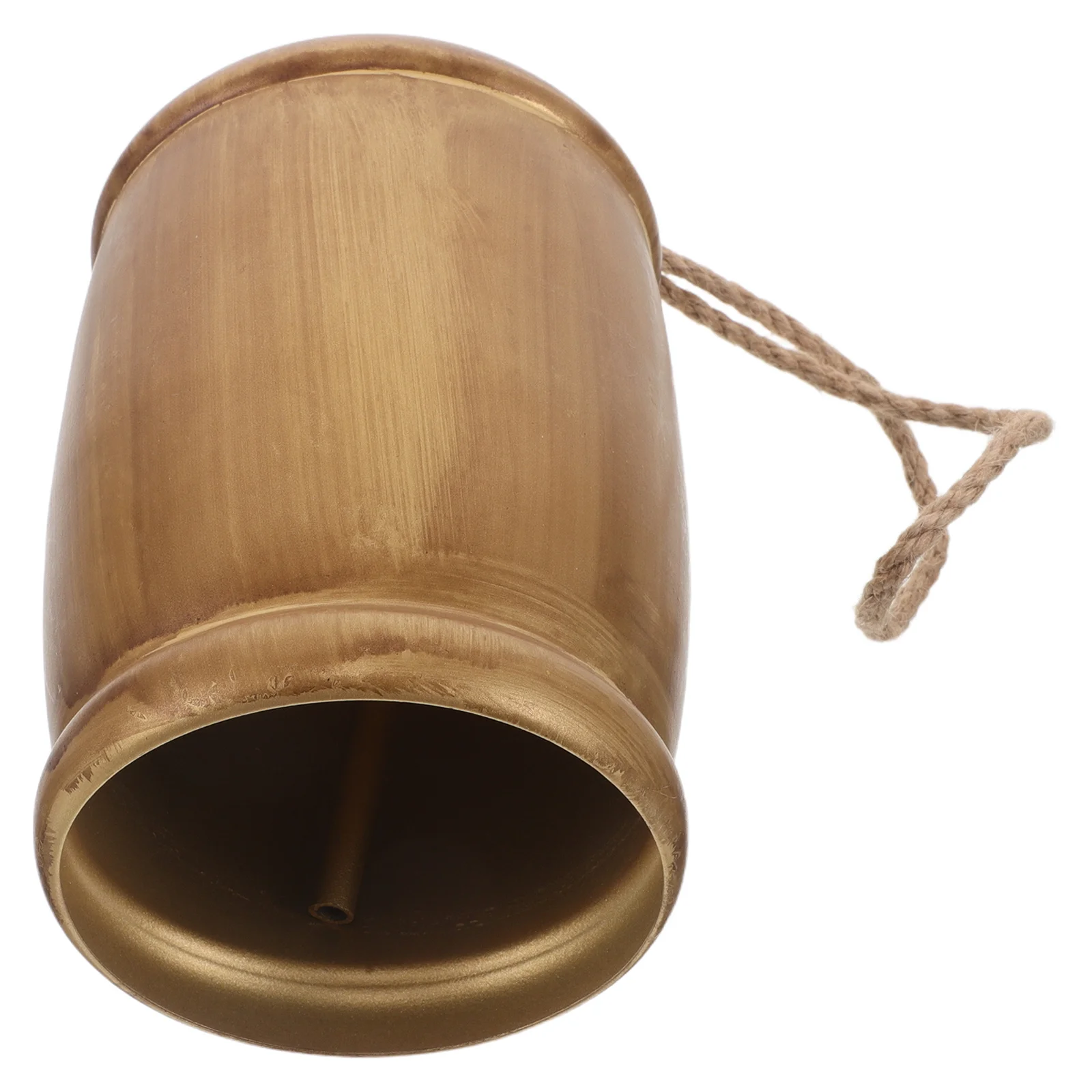 

Rustic Vintage Bell Hanging Small Iron Cattle Goat Farm Loud Hemp Rope Cowbell Decorative Anti-Lost Christmas Ornament