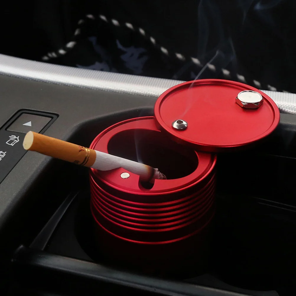 

Aluminum Alloy Red Car Smokeless Ash Ash Tray Smokeless For Home Ashtray Tray Delicate Ashtray Easy Clean Home Use