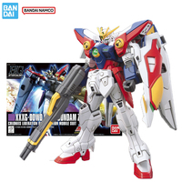 Bandai Original Genuine Figure Gundam Model Kit HGUC 1/144 XXXG-00W0 Wing Gundam Zero Collection Action Figure Model Toys Gifts