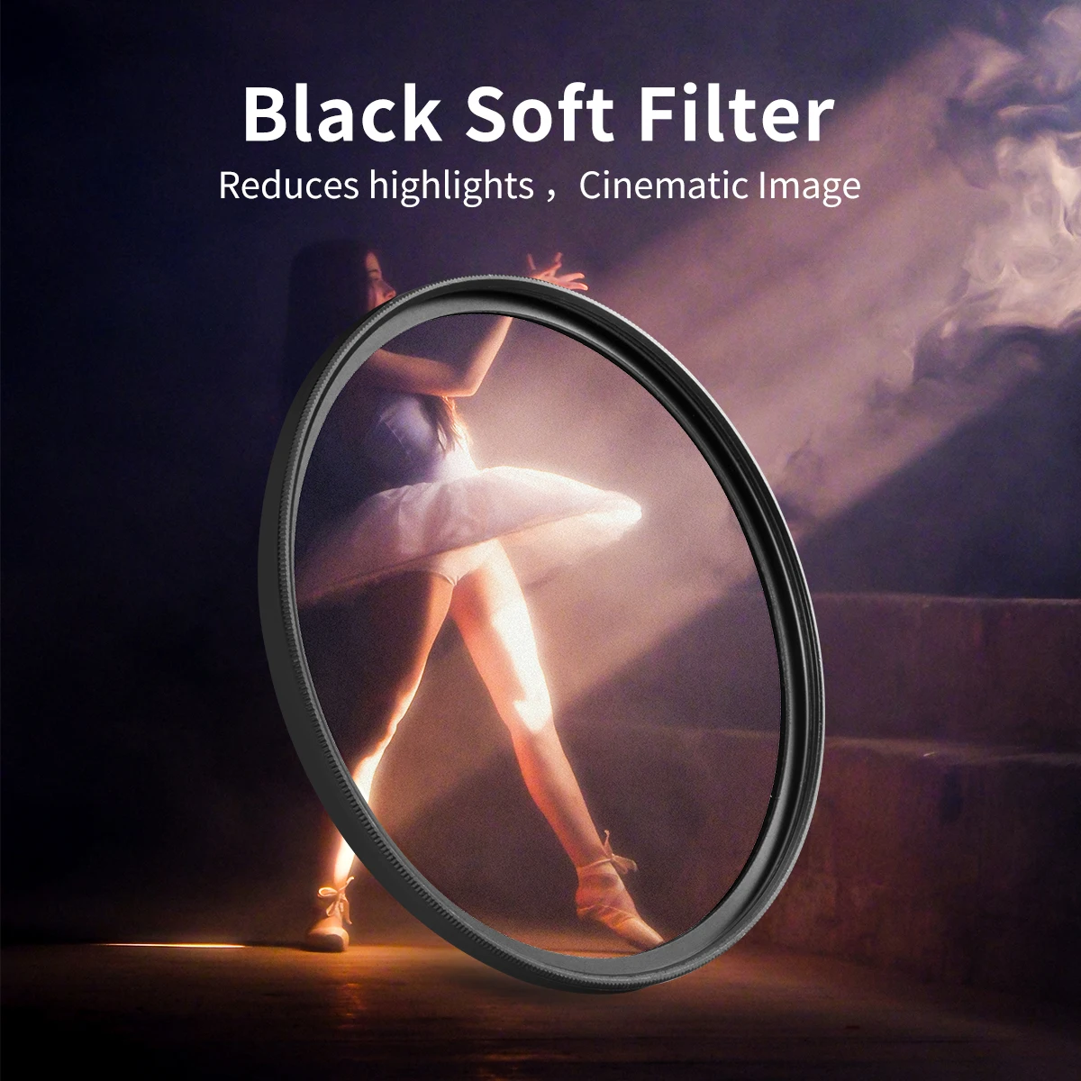 YDSY Black Mist Filter, Dreamy Hazy Portrait Effect for Canon Sony Nikon Fuji DSLR Lens 43/46/49/52/55/58/62/67/72/77/82mm