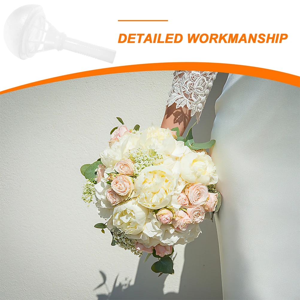

3Sets Foam Flower Holders Durable Wedding Bridal Bouquet Handle DIY Floral Decor DIY Bridal Flower Holder Desktop Bouquet Stand