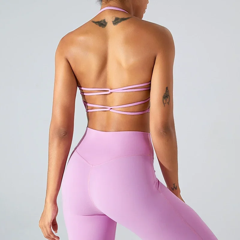 Back Cross Gym Top Women Underwear Yoga Clothes Women Sports Brassiere Push Up Fitness Workout Yoga Bra Sexy Sports Bra Female