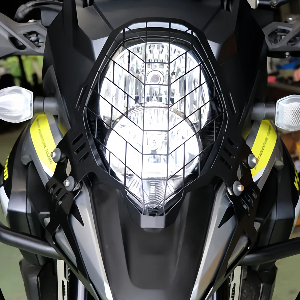 FOR Suzuki DL1000 DL650 Motorcycle Headlight Guard Cover Metal Mesh Protector Black Corrosion-Resistant 4