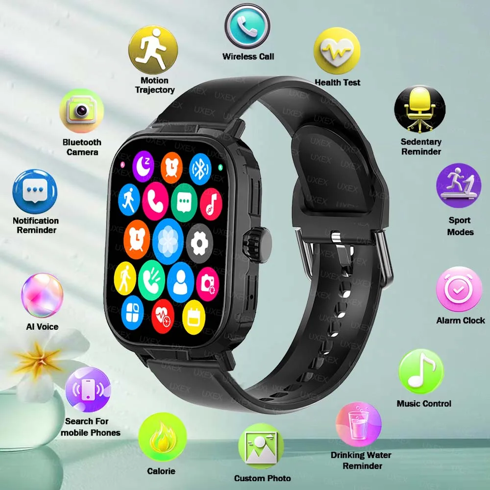 

Outside Plus Новые Смарт-часы Мужские 2.01 дюйма HD Bluetooth Голосовой помощник с несколькими спортивными функциями Эксклюзивный подарок Модные умные часы