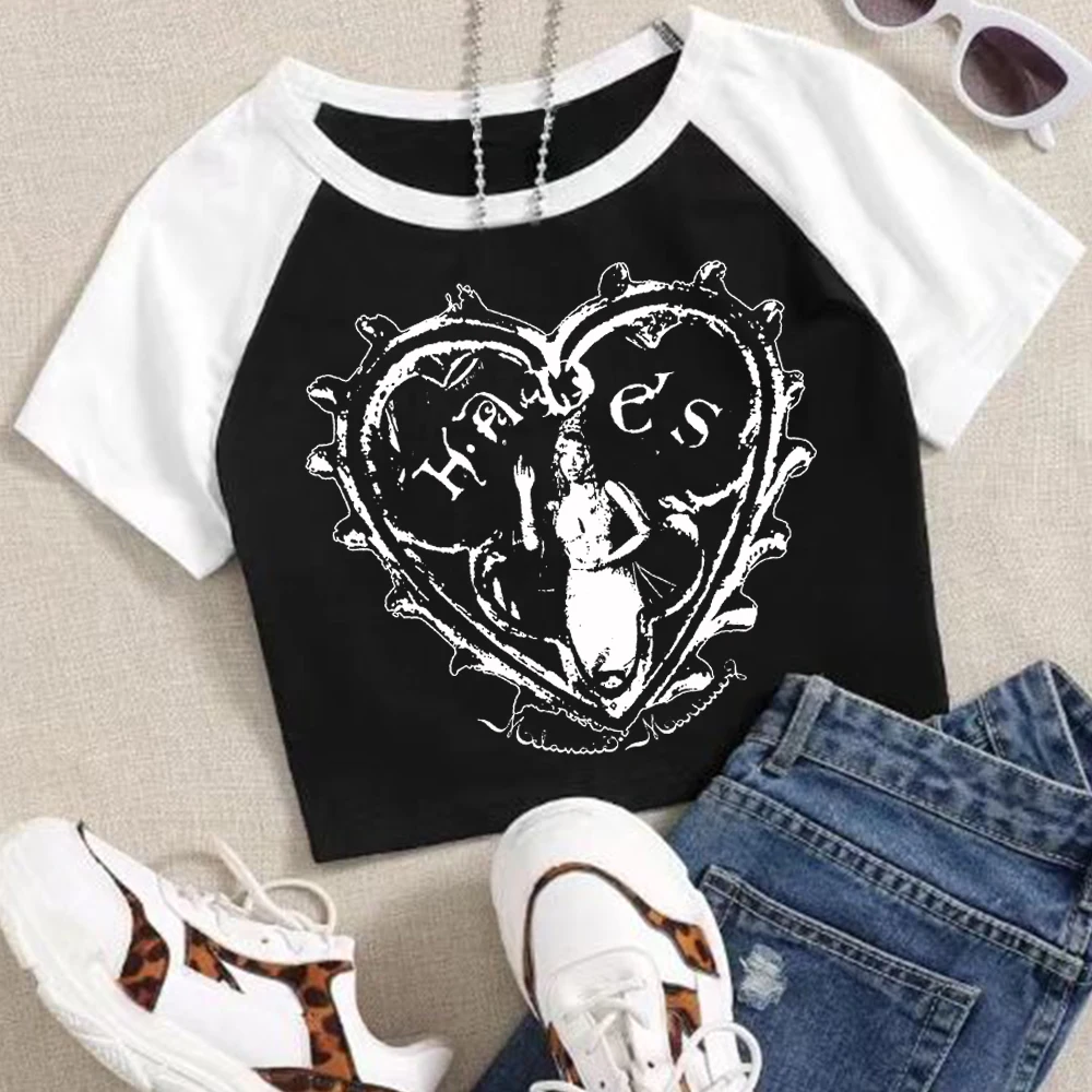 Popular 2026 Melanie-Martinez Hades Album Crop Tops T-Shirt Girls Fashion Women O-Neck Short Sleeve