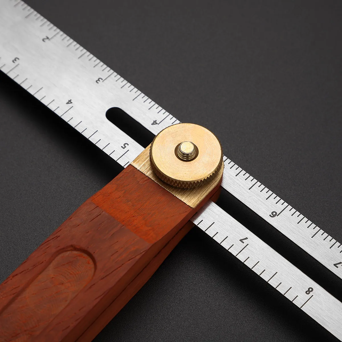 2 pcs 9-Inch Stainless Steel Blade Rosewood Handle Angle Gauge Sliding T-Bevel Ruler Adjustable Measuring Tool For Woodworking