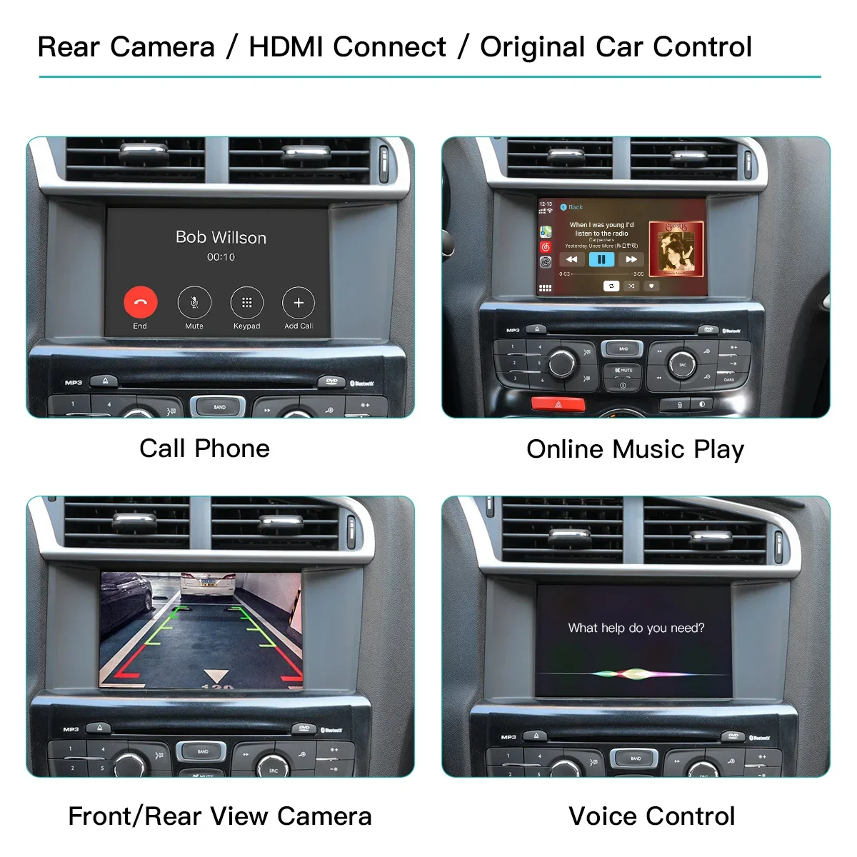 Carplay اللاسلكي Android Auto لـ SMEG 308 508 208 3008 بيكاسو C4 DS3 DS4 DS5 صندوق ربط المرآة CarPlay