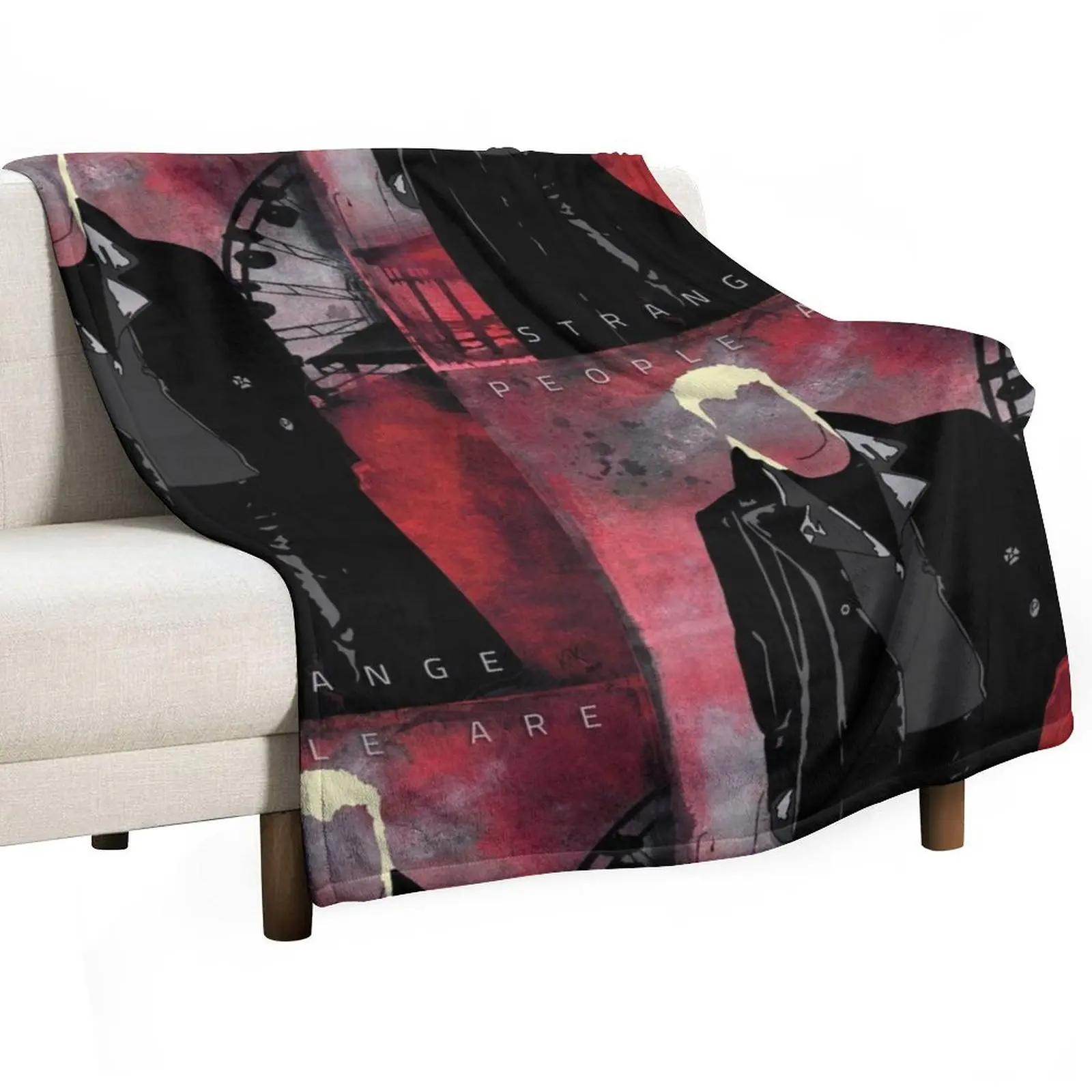 PEOPLE ARE STRANGE Throw Blanket Polar Decorative Sofas for winter Soft Plush Plaid Giant Sofa Blankets
