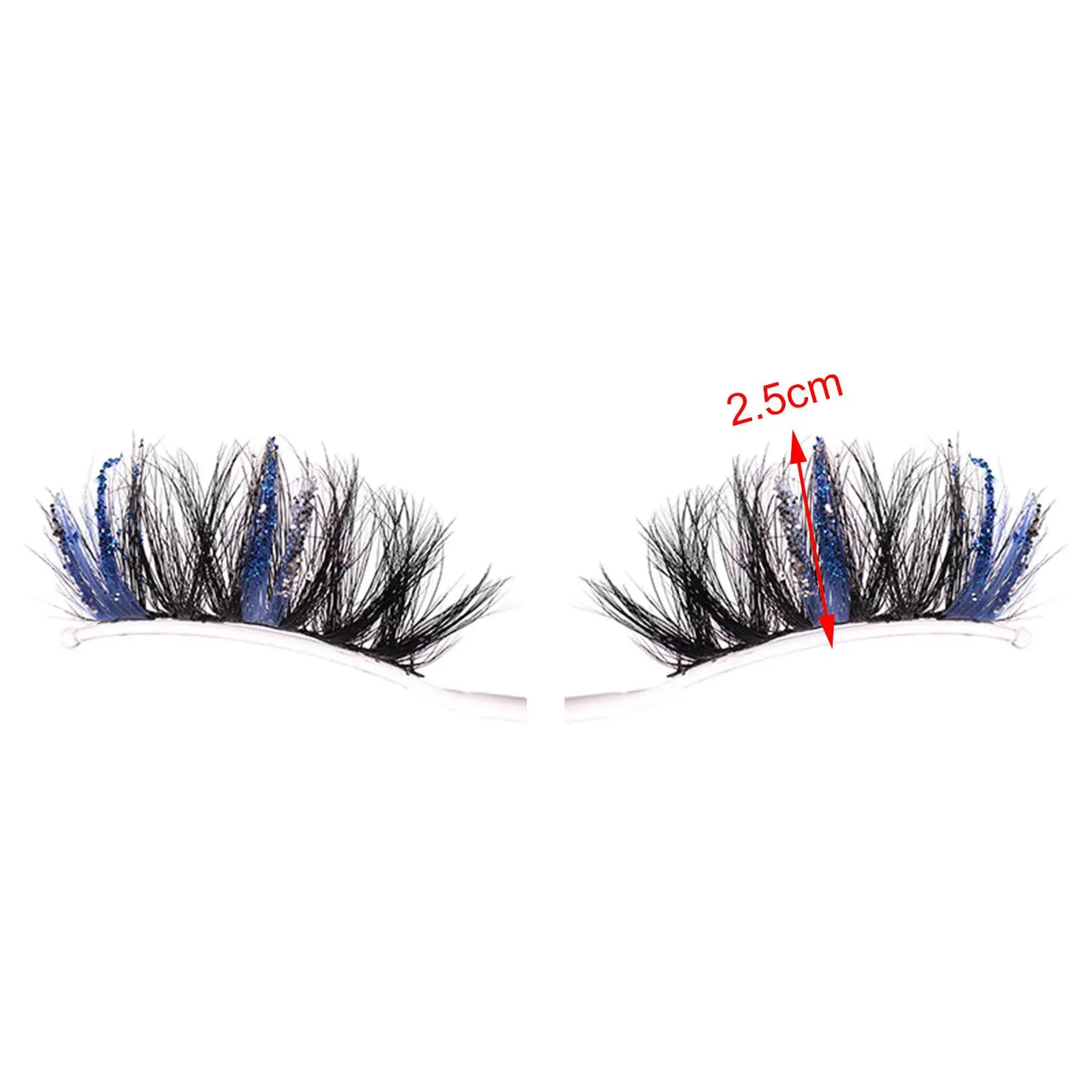 Cílios postiços coloridos D Curl Strip cílios de vison para cosplay