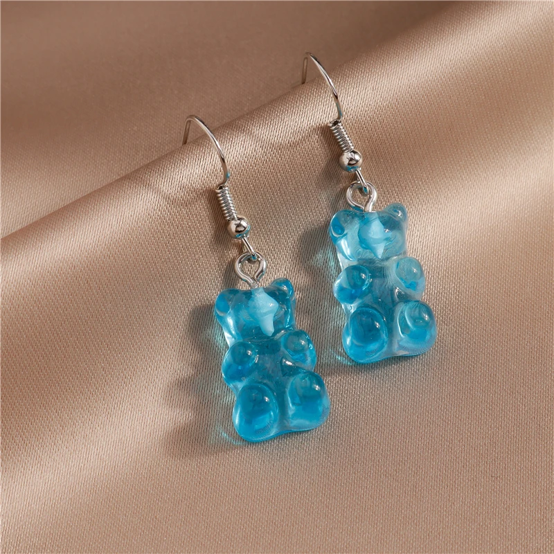 Nette Gummibärchen Ohrstecker für Frauen Candy Farben Tier Baumeln Ohrringe Brincos Femme Mädchen Party Urlaub Schmuck Geschenke – Detail 20