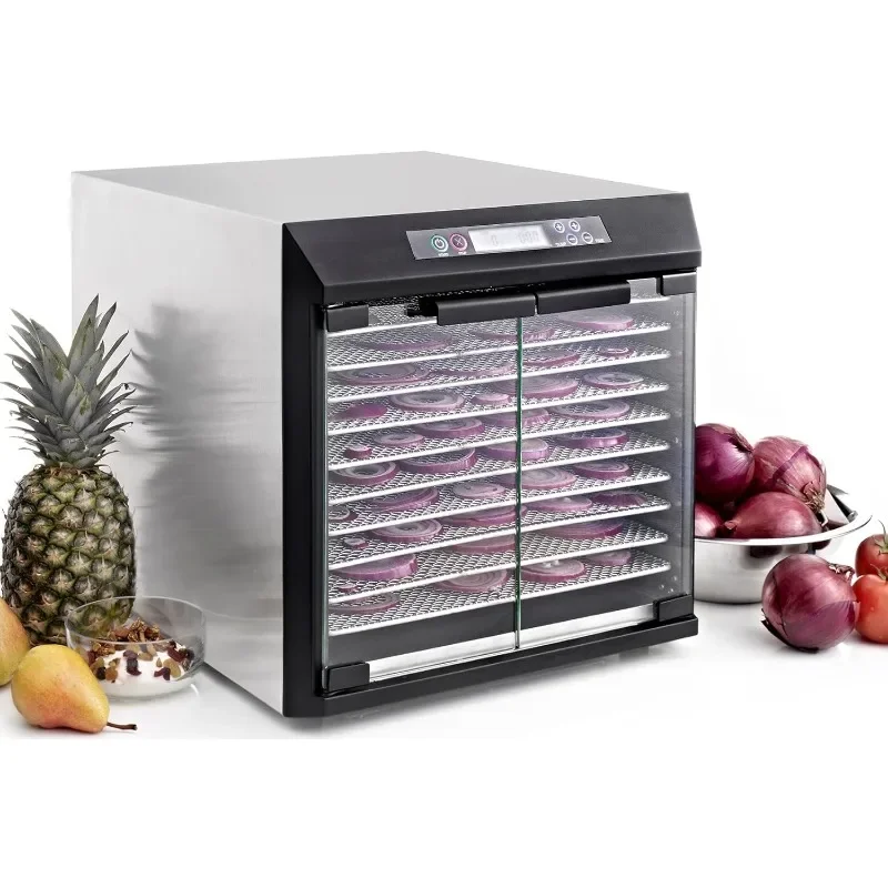 

Electric Food Dehydrator Machine with 99-Hour Timer, Automatic Shut Off and Temperature Control