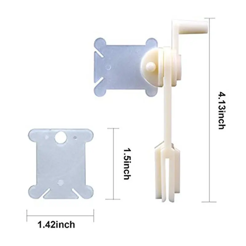 AABFK 500 Pieces Plastic Embroidery Floss Bobbins with Floss Winder for Craft DIY Sewing Storage
