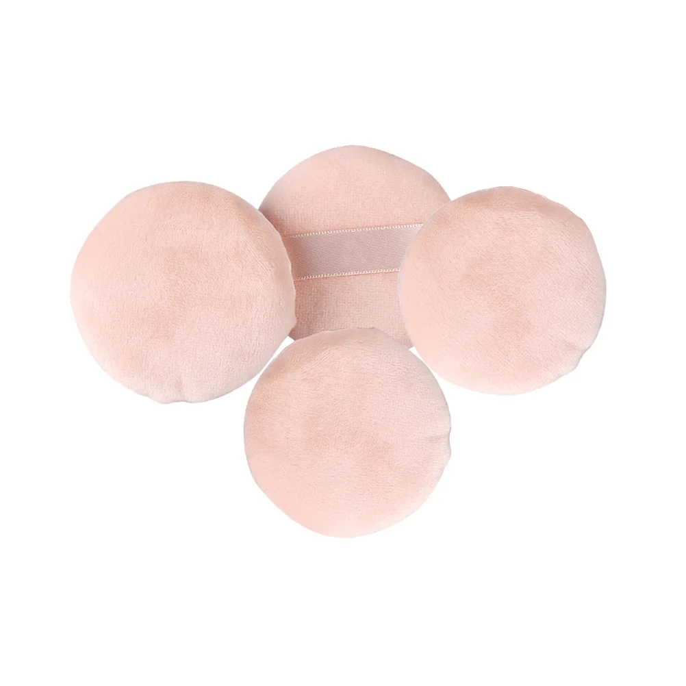 4Pcs Round Powder Puff Makeup Sponge Puff Non-Fluorescer Concealer Foundation Puff Size S Loose Powder Puff