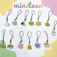 13pcs Kpop 17 Miniteen Cartoon Character Pendant Keychain JEONGHAN JOSHUA JUN HOSHI WONWOO WOOZI DK MINGYU Phone Rope Gift