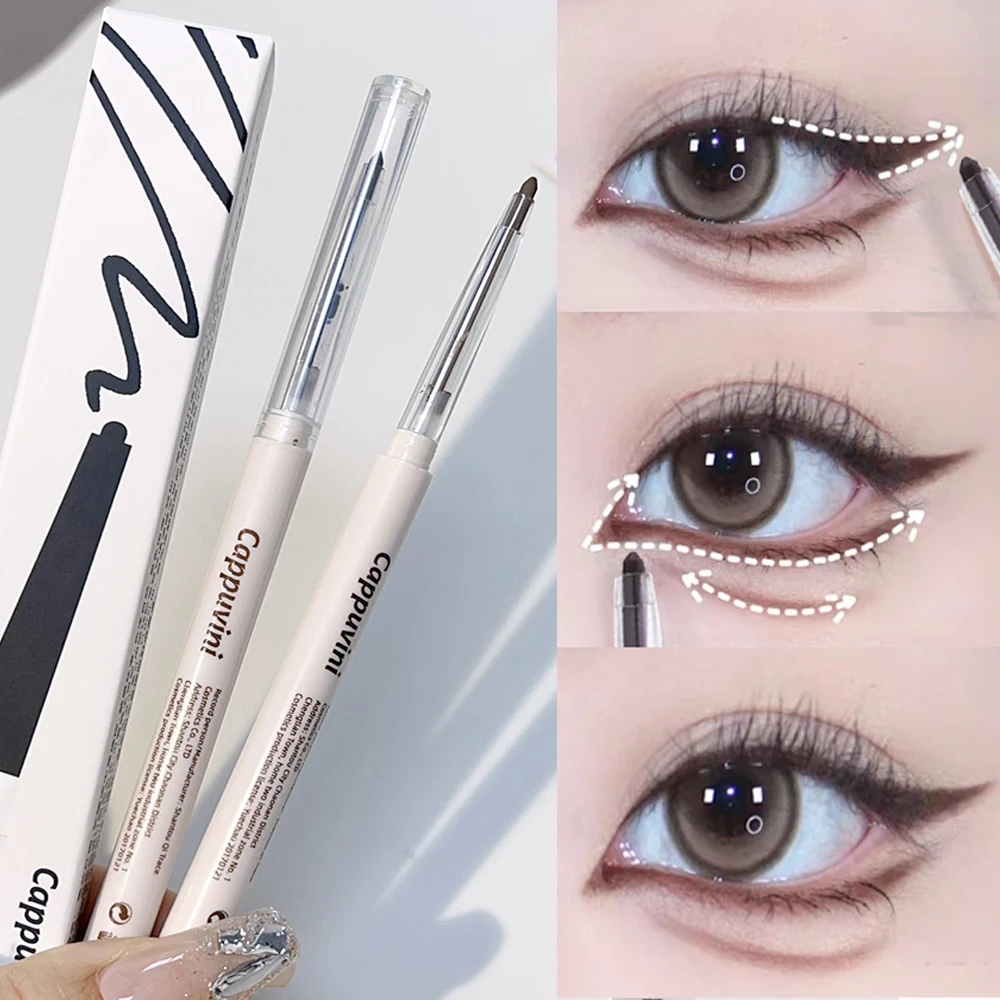 Waterproof Matte Eyeliner Gel Pen Long Lasting Quick-drying Smooth Brown Smoky Cat Eyes Eyeliner Pencil Korean Makeup Cosmetics