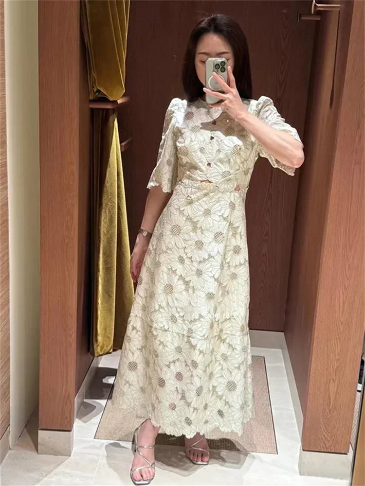 Long Dresses for Formal Occasions Restore Ancient Ways Women\'s Dress Elegance Luxury Dresses Medium Length 2024 Fashion Summer