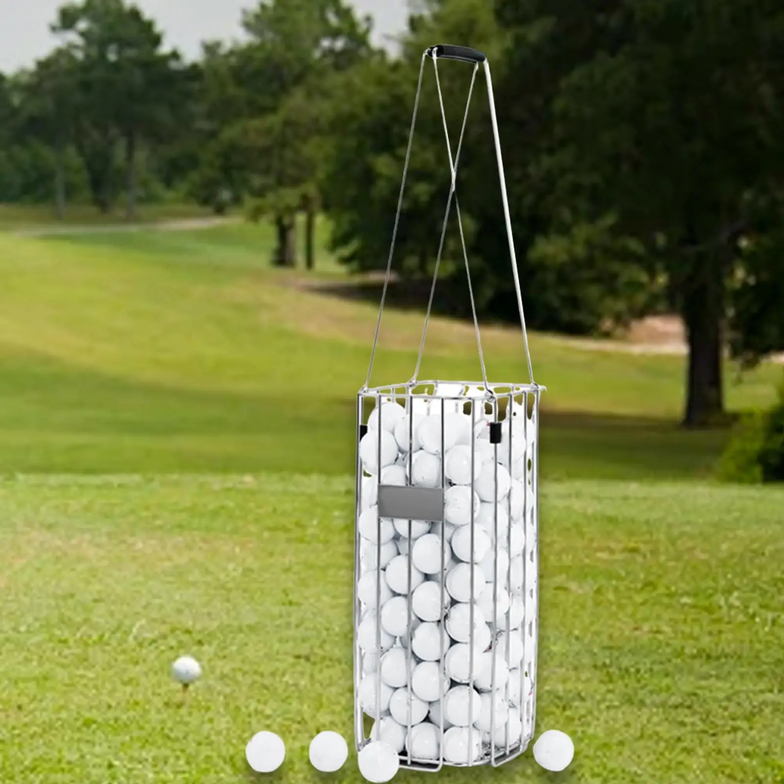 Golf Ball Retriever Golf Ball Picker Equipment Adult Gift Golfer Holds 140 Balls Golf Ball Basket for Garden Outdoor Sports