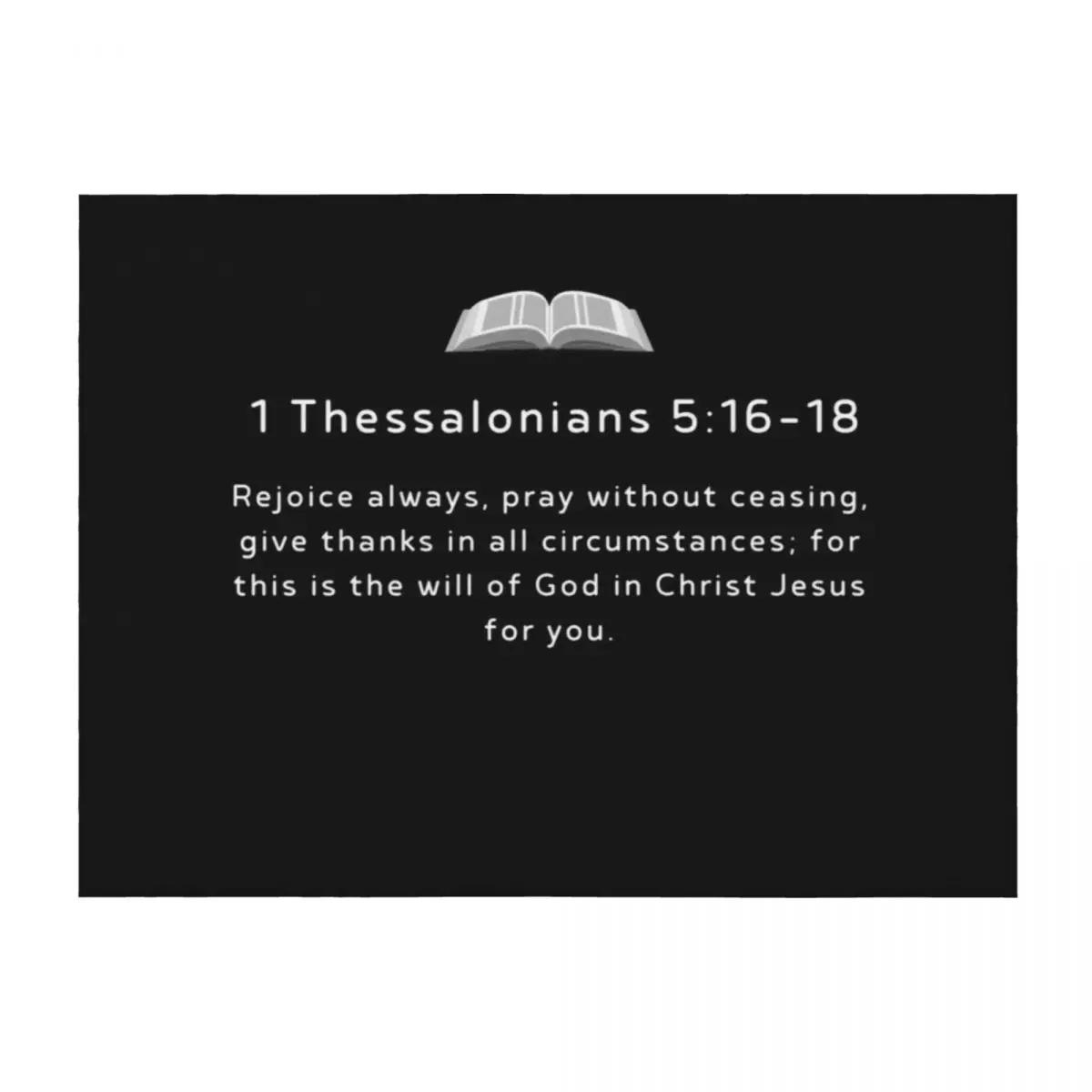 

1 Thessalonians 5:16-18 Throw Blanket Heavy sofa bed Thermals For Travel Tourist Blankets