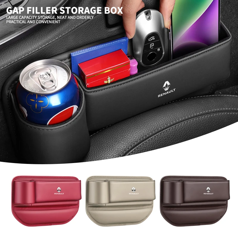 Car Seat Gap Organizer Multifunction Storage Box Cup Pocket For Renault Kadjar Megane Clio Koleos Espace ZOE QM6 Captur Scenic