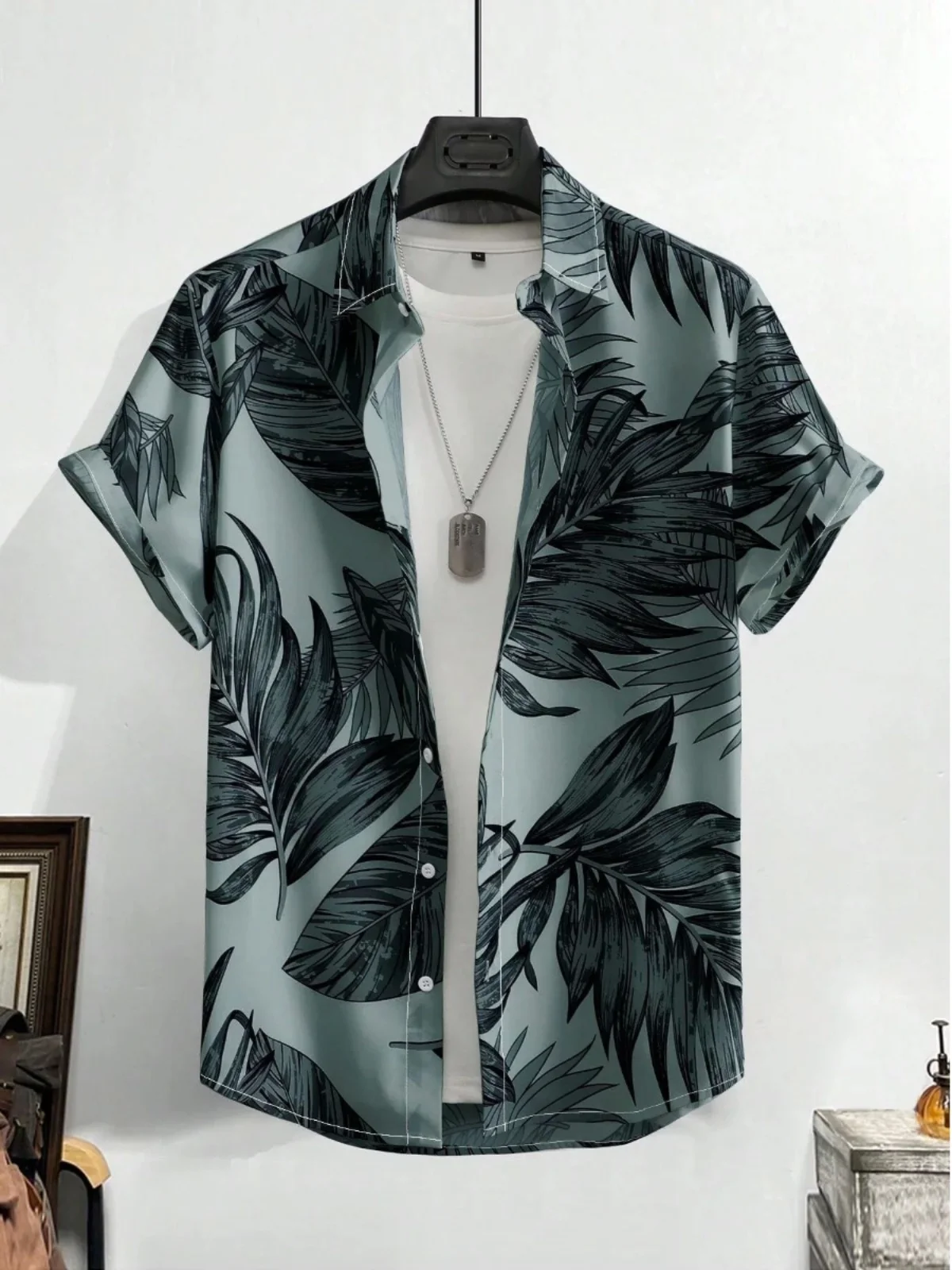 

Men's 3D Digital Print ort Sve irt Casual Breathable Lightweight Summer Faion Polyester Material Comfortable Fit
