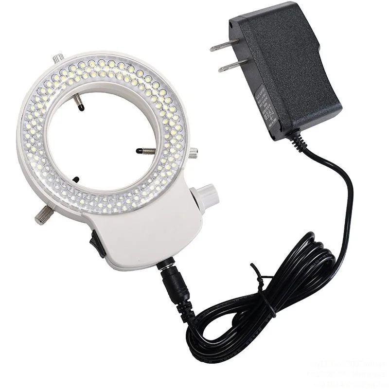 Adjustable Microscope Light Source LED Ring Light Industrial Light Source 144 Lamp Beads 64MM MIC-209 Fully Transparent Shade