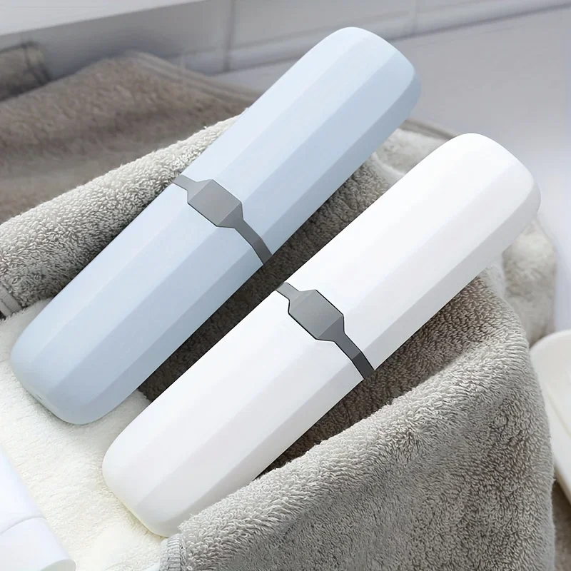 Scatola contenitore per spazzolino da viaggio portatile multifunzionale da 1 pezzo, scatola per il trasporto di spazzolini da denti per il campo d'affari scolastico a casa