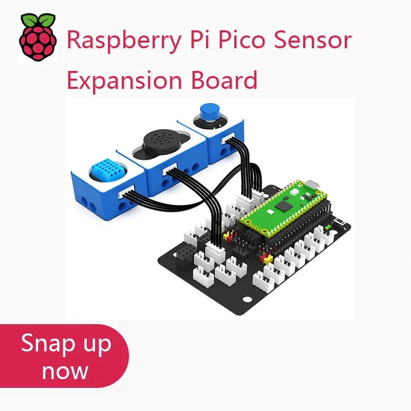 Плата расширения датчика Yahboom Raspberry Pi Pico с сервоконтактными контактами SPI, дизайн последовательного интерфейса и IIC для мира модуля