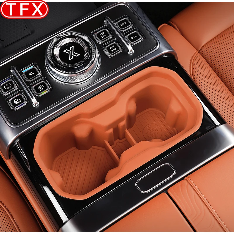 

For Jetour G700 2025 2026 Car Central Control Water Cup Silicone Pad Cup Holder Storage Box Anti Slip Pad Interior Accessories