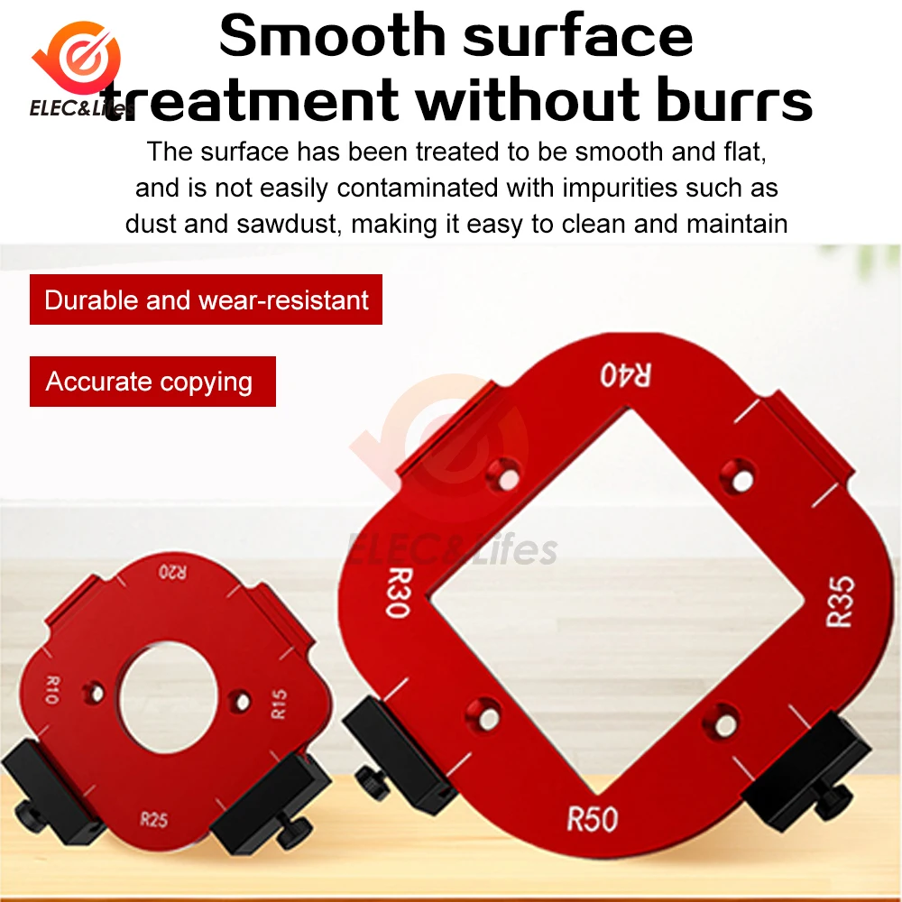 New Woodworking Corner Positioning Mold Edge Trimming Machine Electric Wood Milling Cutter Round R-corner Arc R10-50R Hand Tools