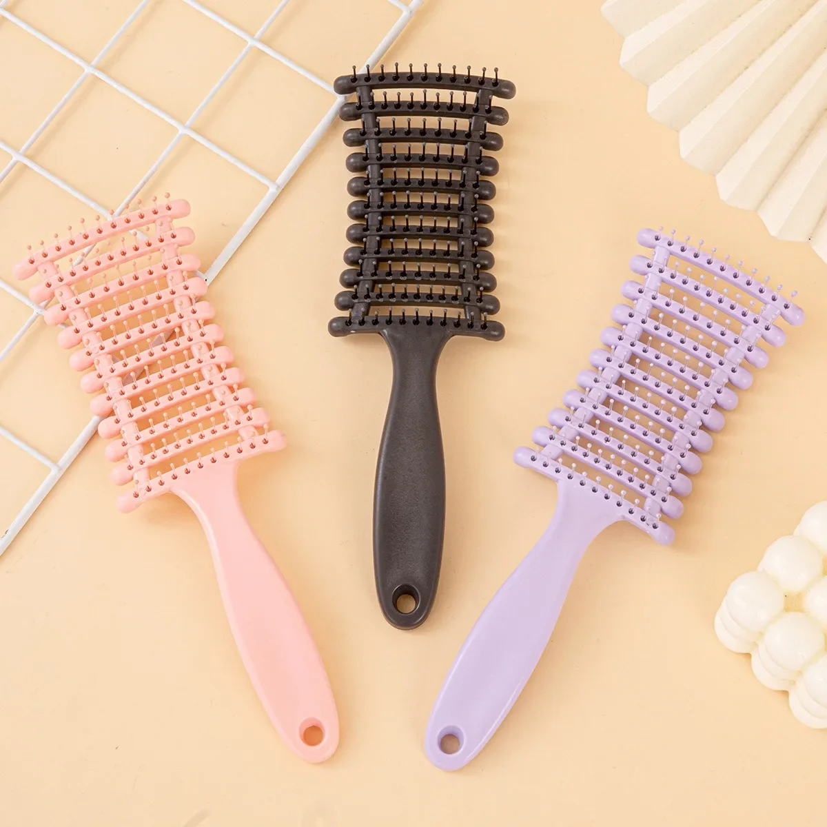 

Portable Dual-purpose Hollow Massage Comb Hair Styling High Cranial Top Air Cushion Comb Household Curls Brush Barber Accessory