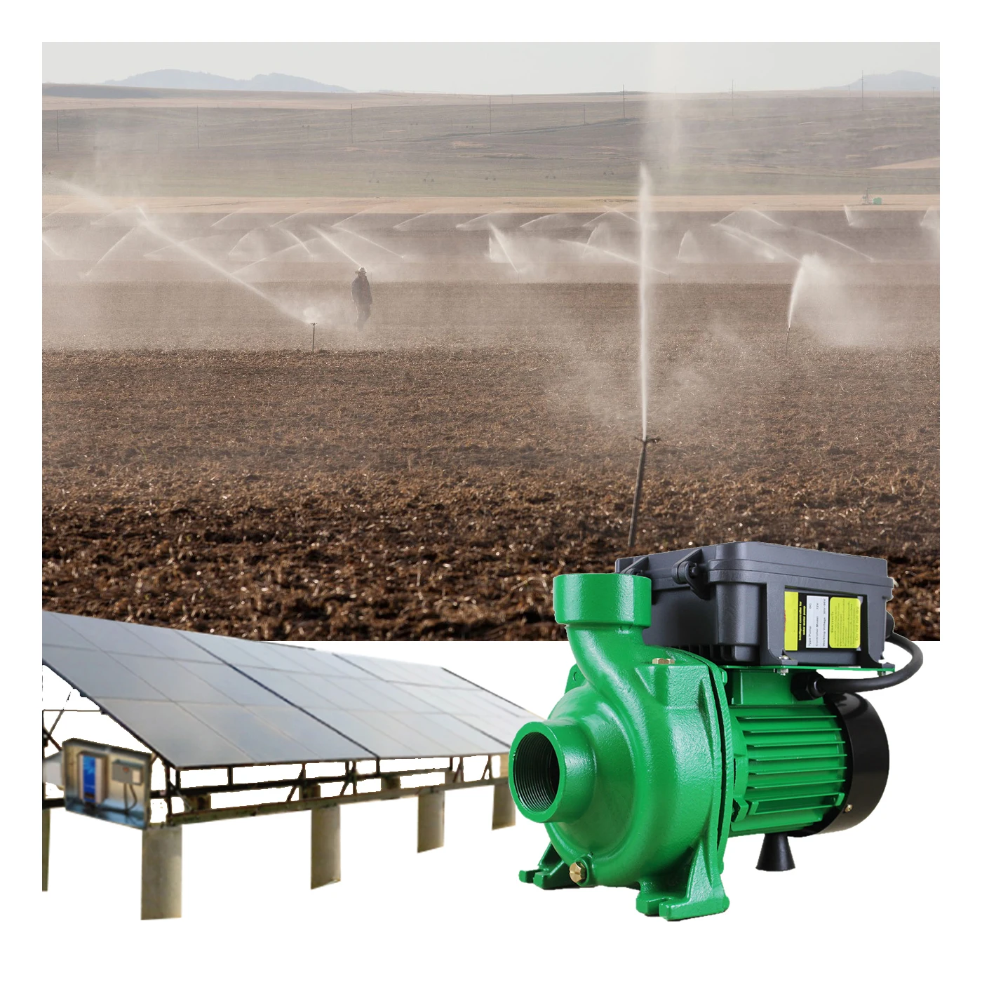 DCM21-14-D72/750 0.75 KW 21M3/h 1HP 72V DC Solar Powered Pump System Surface Solar Centrifugal Water Pump Irrigation Pump