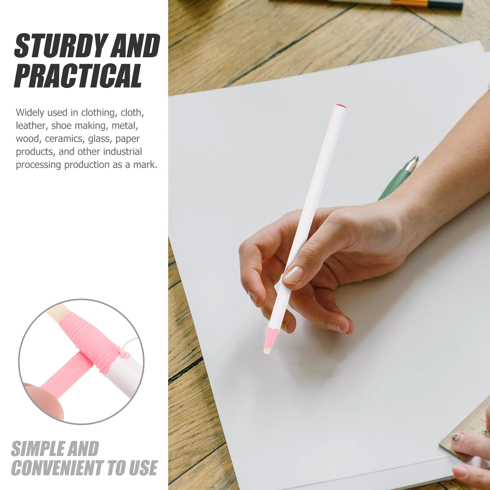 

12pcs Peel-Off China Markers High-Grade Grease Pencil Crayons Fabric Sewing Marker Pens For Glass Wood Metal Cloth