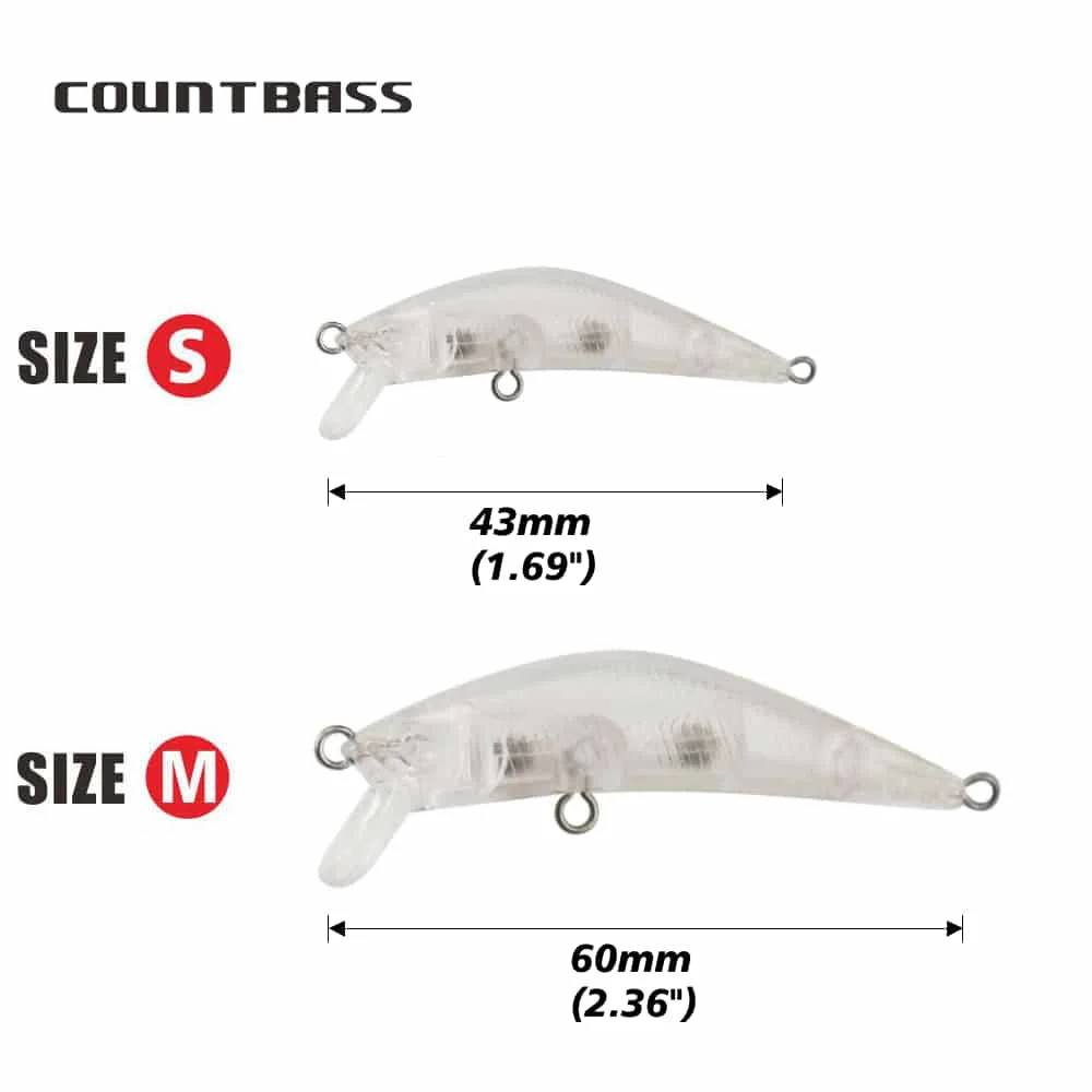 Countbass 10Pcs Blank Hard Lures 41mm/1.61\