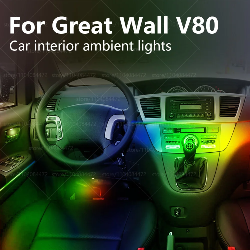 

Для Great Wall V80 22in1 RGB салон автомобиля акриловые автомобильные окружающие освещение RGB скрытая акриловая полоса украшения атмосфера аксессуары