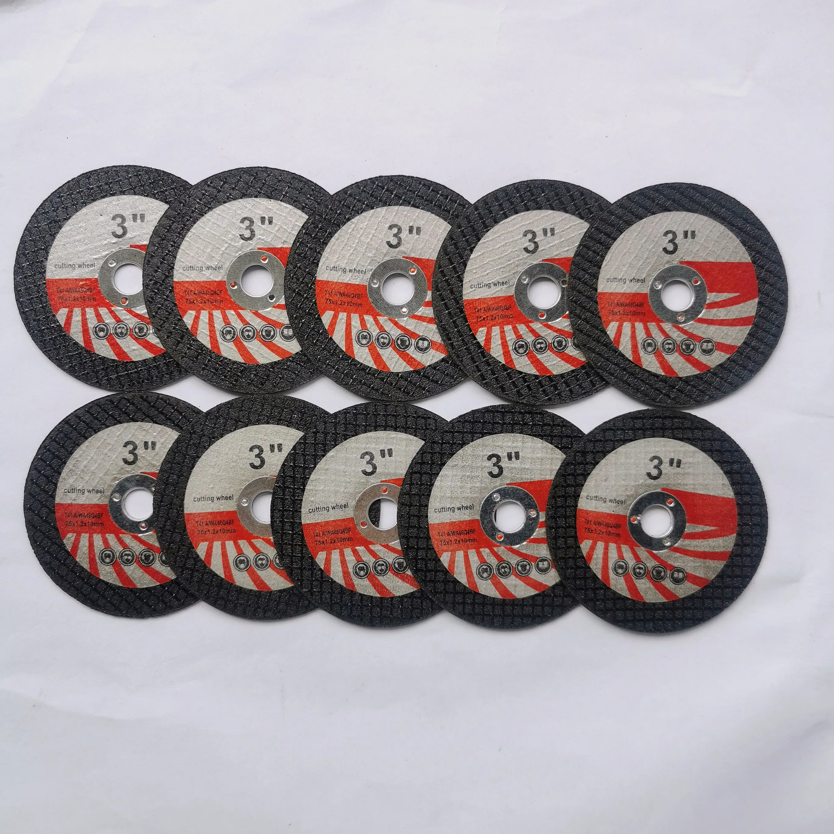 10Pcs 3 Inch Grinding Wheel Cutting Discs Set High Quality Polishing Sheets For Metal Wood Glass Tile Marble Hand Tool Accessory