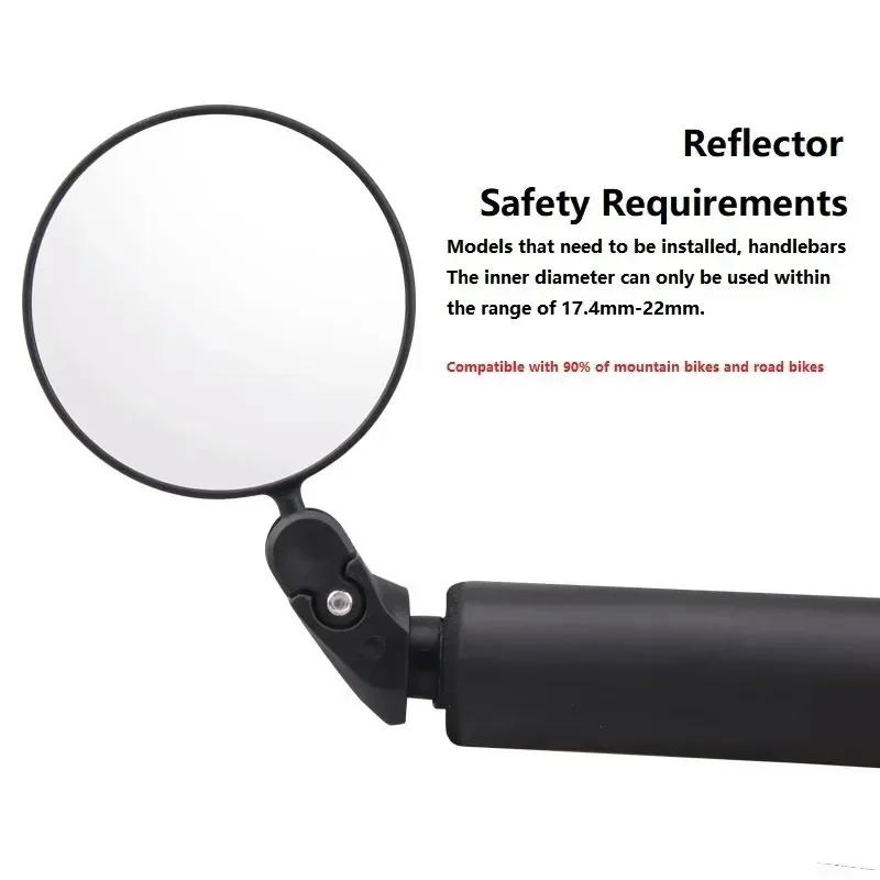 1-6PCS Universal Bicycle Rearview Mirror Adjustable Rotate Wide-Angle Cycling Handlebar Rear View for MTB Road Bike Accessories - view 3