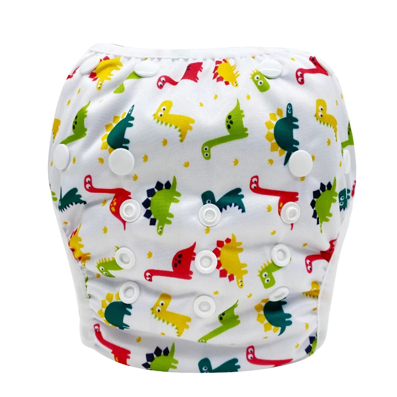 Baby Swimming Trunks Breathe Comfortable Baby Learning Step Training Pants Replaceable Washed Diapers Buttons Leak-Proof Diapers