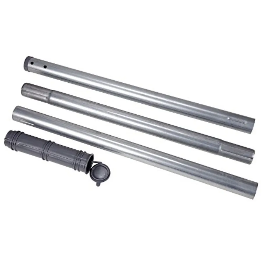 

Household Essentials Heavy-Gauge 3-Piece Outdoor Clothesline Pole with Ground Sleeve — 85″ Galvanized Steel Freestanding Suppor
