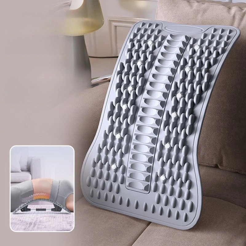 Lumbar Stretcher Back Relief Device Waist Traction Massager, Home Spine Correction Relax Exercise Tool view 2