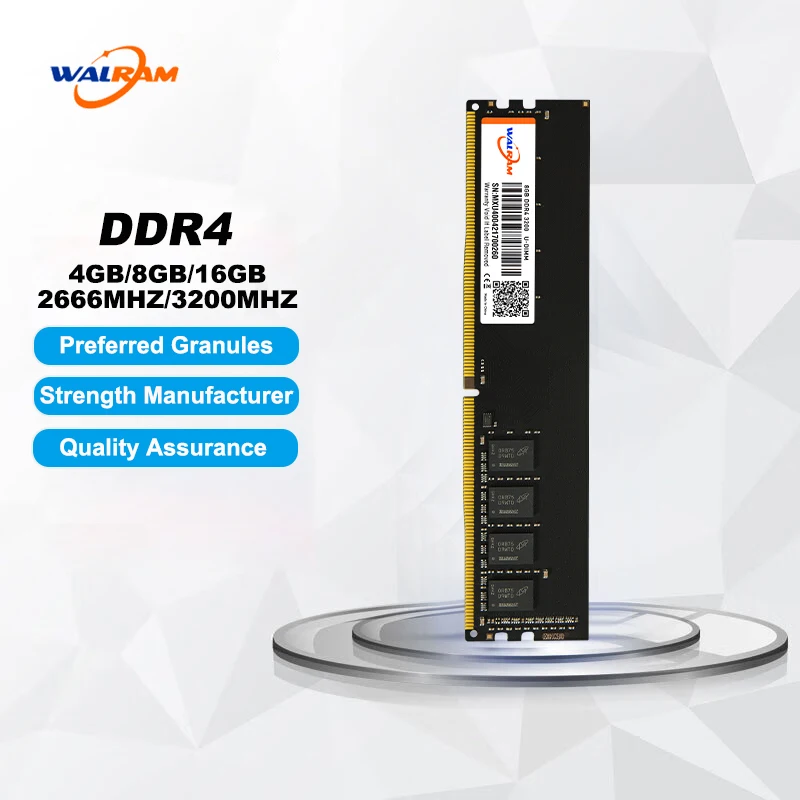 Walram DDR4 RAM Memoria 8GB 16GB 3200MHz 2666MHZ DIMM Desktop Computer Memory DDR4 4GB 3200 2666 1.2V Udimm Internal Ram For PC