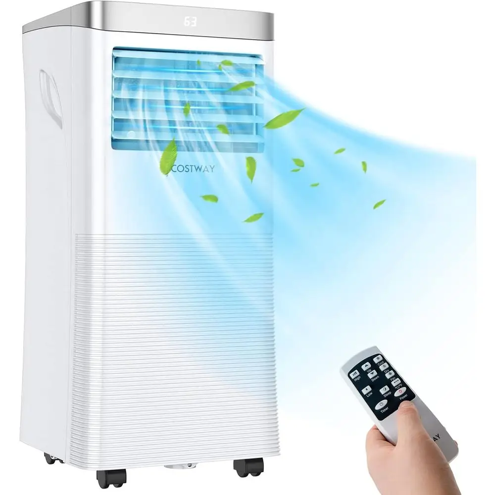 

Портативный кондиционер 10000 BTU, тихий, с режимом сна, 2 скорости, 24-часовой таймер, для помещений до 350 кв. футов