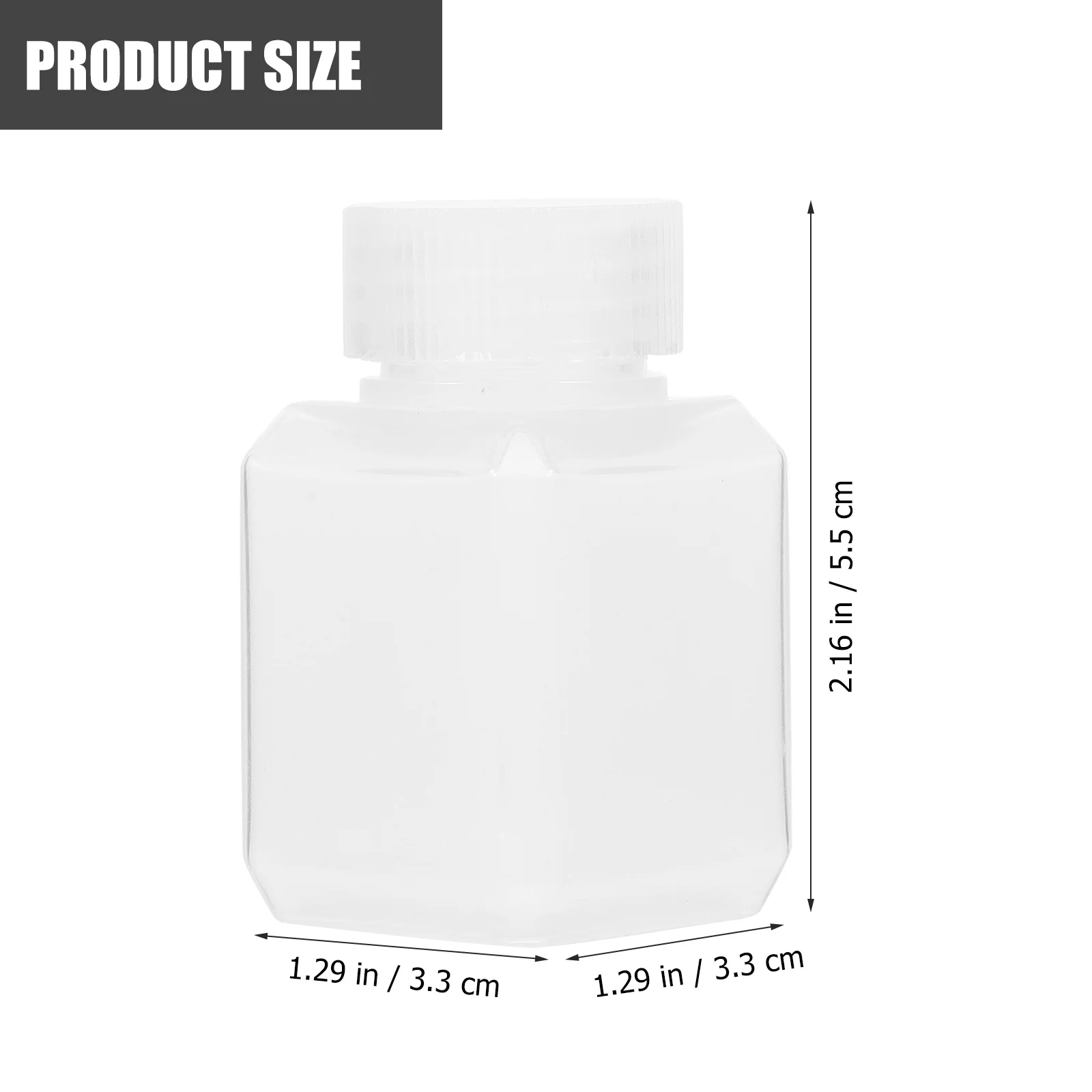 10Pcs Thick Sealed Plastic Bottles Small Square Liquid Storage Container 30Ml Sample Dispensing Containers Bottle