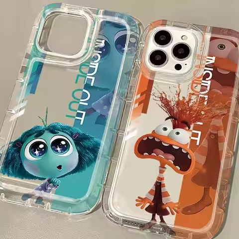 Phone Case for Samsung Galaxy S24 Ultra S23 S22 S21 FE S20 Plus Note 20 10 Pro A34 A54 A33 A53 Disney Inside Out 2 Clear Cover