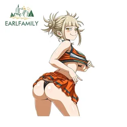 EARLFAMILY 13cm x 7.6cm for Sexy Cartoon Himiko Toga Car Stickers Anime Waterproof Vinyl Car Accessoires NSFW Decal Sunscreen
