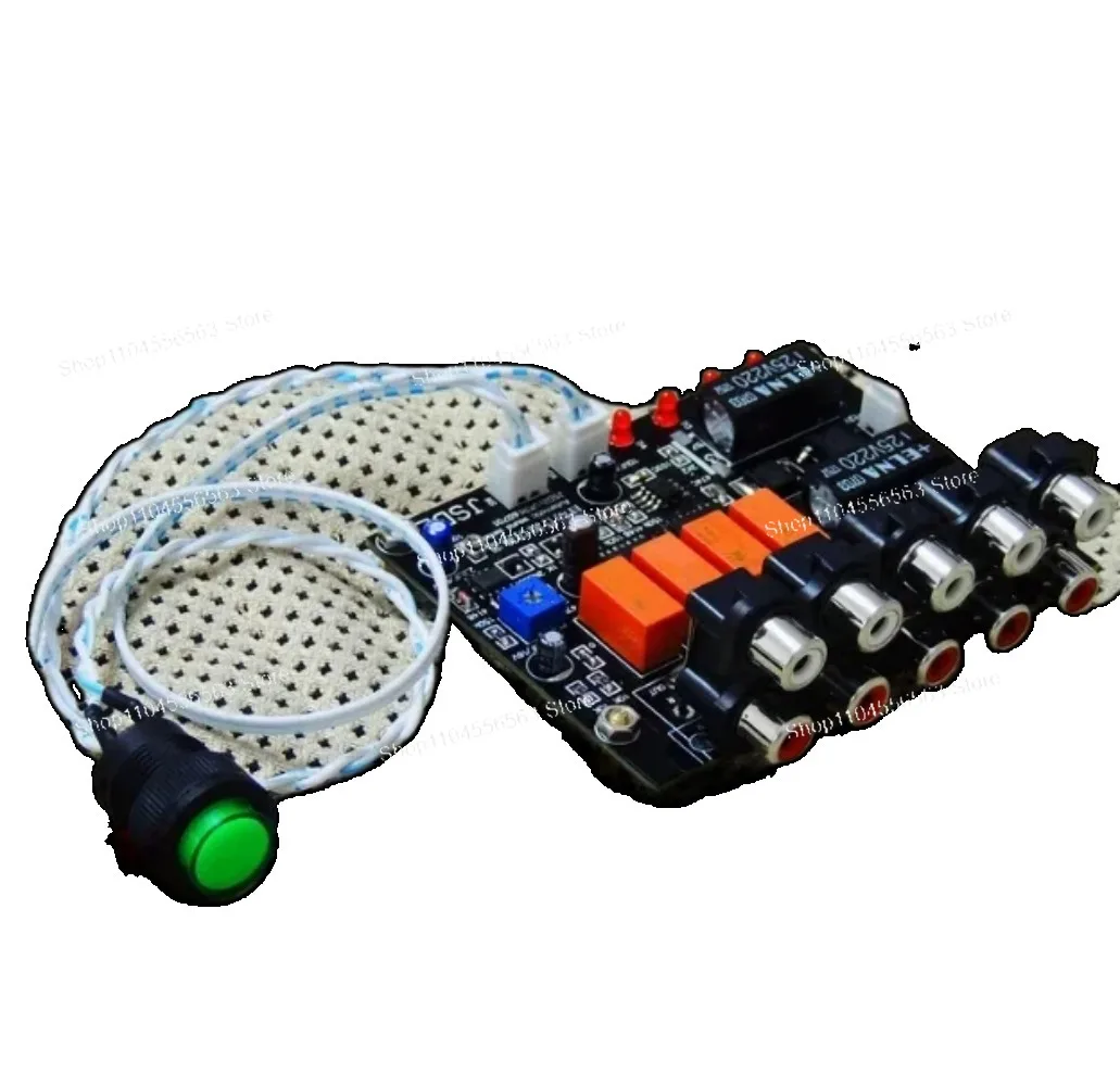 4 Channels, 4 Inputs, 1 Output, Audio Source Automatic Switcher, Switch Board Selector, Hand-in-one