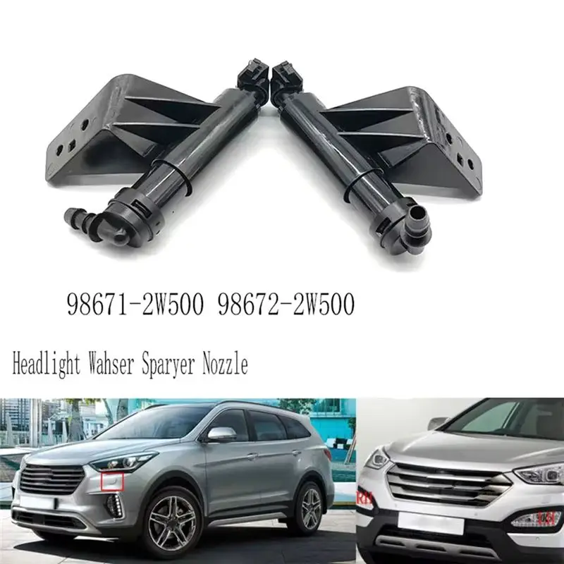 A20K-Left+Right Headlight Wahser Sparyer Nozzle Pump Cylinder For Grand Santa Fe DM 2015-2019 98671-2W500 98672-2W500