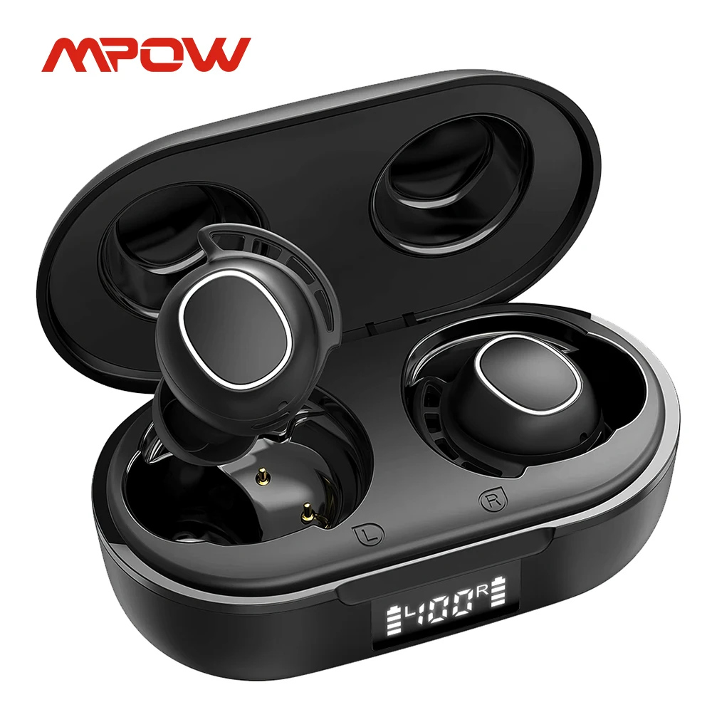 Mpow M30 Wireless Earphone Bluetooth 5.3 Headphones with Deep Bass IPX7 Waterproof 25H Talktime TWS Earbuds Mono Mode for Phones